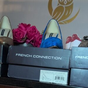 French Connection Blue Suede Women’s Heels